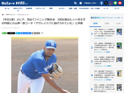 中日・メヒア、手応えを語る