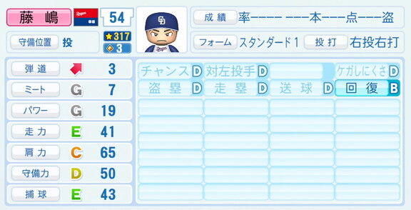中日・藤嶋健人、『パワプロ2026』9月10日(木)アップデートでの選手能力査定は…?