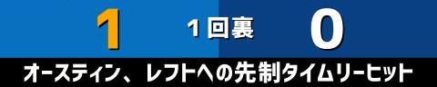 6月30日(水)　セ・リーグ公式戦「DeNAvs.中日」【試合結果、打席結果】　中日、4-9で敗戦…　序盤から大量失点でリードを許す…