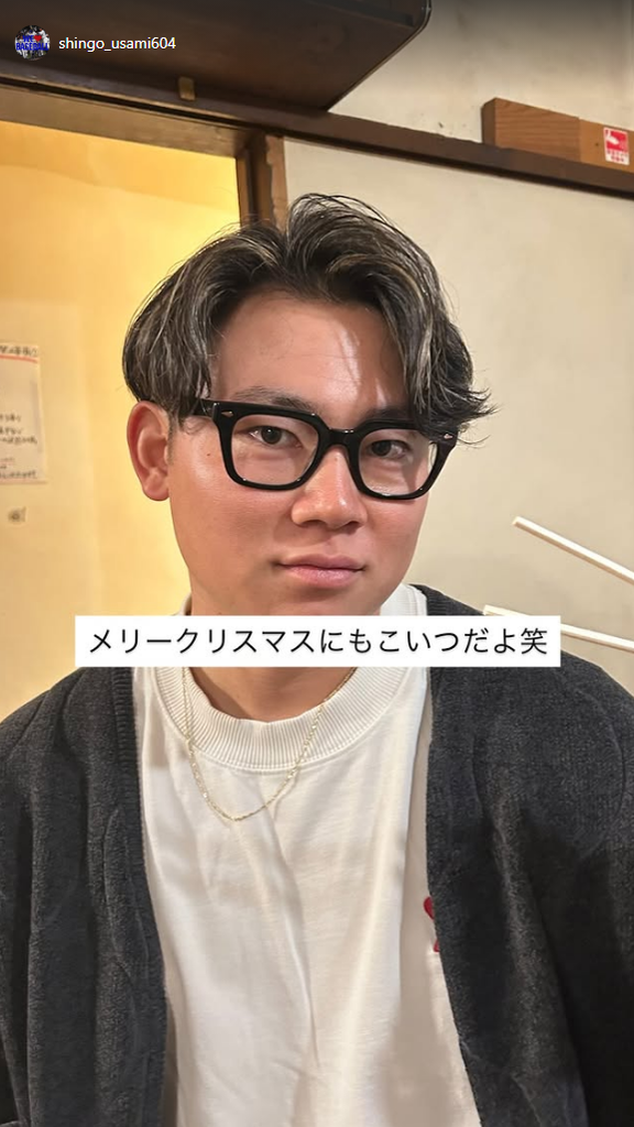 中日・宇佐見真吾「メリークリスマスにもこいつだよ笑」
