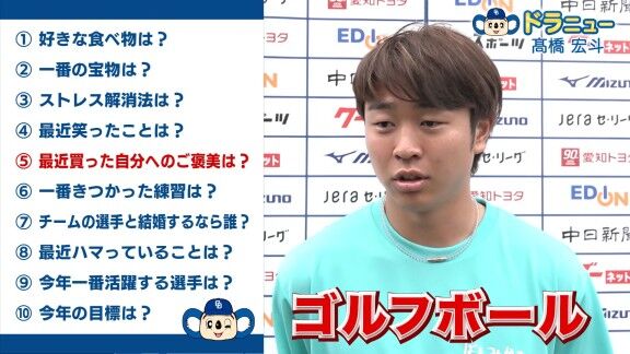 中日・高橋宏斗、最近買った自分へのご褒美を明かす