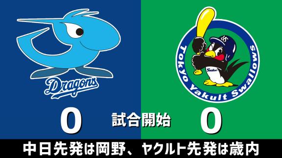 9月23日(水)　セ・リーグ公式戦「中日vs.ヤクルト」　スコア速報