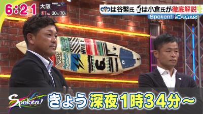 9月11日深夜放送　Spoken!　谷繁元信さんが中日ドラゴンズの前半戦を徹底解説！“代打・三ツ間”を語る！？