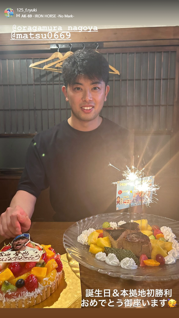 中日・福森琉生打撃投手「誕生日＆本拠地初勝利 おめでとう御座います」