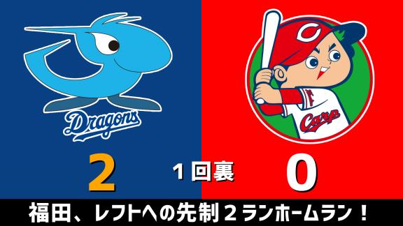 9月3日(木)　セ・リーグ公式戦「中日vs.広島」　スコア速報