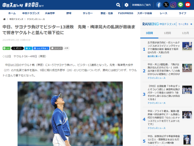 中日・梅津晃大、試合後にコメント