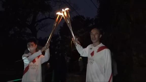 和田一浩さん、聖火ランナーを務める