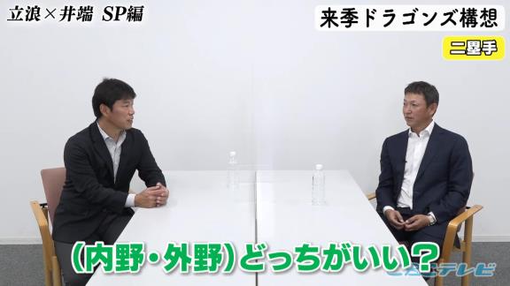 井端弘和さん「根尾選手っていうのは内野なのか外野なのか、まず根本的にそこが決まっていないような」　中日次期監督候補・立浪和義さん「本当に打てるようになってきたらどっかで使いたいよね、外野でもショートでもセカンドでも」