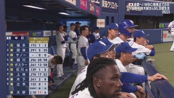 中日ドラゴンズ、侍ジャパン戦で即反撃!!!
