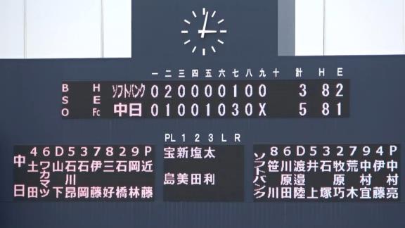 6月22日(火)　ファーム練習試合「中日2軍vs.ソフトバンク3軍」【試合結果、打席結果】　中日2軍、5-3で勝利！　シーソーゲームを制す！！！