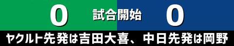 5月11日(水)　セ・リーグ公式戦「ヤクルトvs.中日」【試合結果、打席結果】　中日、2-0で勝利！　神宮球場で2試合連続完封リレー！！！これで貯金3に！！！