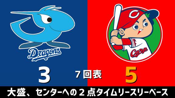 10月30日(金)　セ・リーグ公式戦「中日vs.広島」　スコア速報