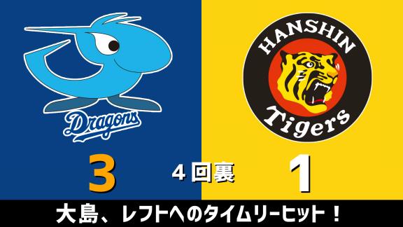 9月18日(金) セ・リーグ公式戦「中日vs.阪神」 スコア速報