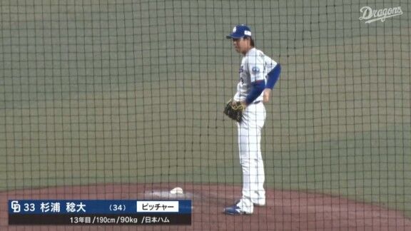 中日・杉浦稔大、今日の登板結果