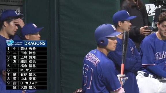 3月17日(火)　オープン戦「ソフトバンクvs.中日」　中日ドラゴンズ、スタメン発表！！！