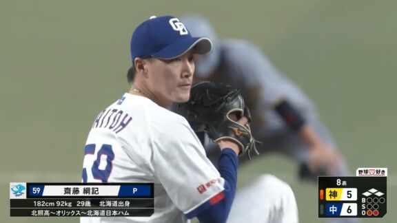 中日ドラゴンズ、1イニング3投手をつぎ込む継投策　最後は齋藤綱記が火消し成功！！！