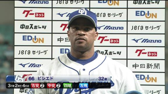 中日・ビシエド、ついに中日球団歴代助っ人の通算打点トップに立つ！！！