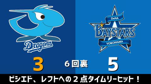 4月6日(火)　セ・リーグ公式戦「中日vs.DeNA」【試合結果、打席結果】　中日、3-7で敗戦…3連敗に