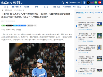 通算11試合1勝7敗、対戦防御率0.90　中日ドラゴンズの“天敵”投手が…