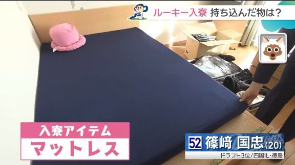 中日ドラフト3位・篠﨑国忠が持ち込んだ、こだわりのアイテム【動画】