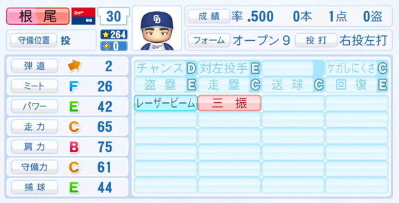 中日・根尾昂、『パワプロ2025』シーズン終了時点アップデートでの最終的な選手能力査定詳細