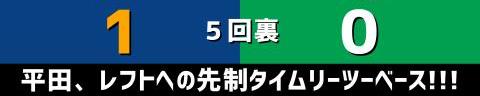 8月21日(日)　セ・リーグ公式戦「中日vs.ヤクルト」【試合結果、打席結果】　中日、5-2で勝利！　一時は同点に追いつかれるも…終盤に勝ち越し成功！カード勝ち越しも決める！！！