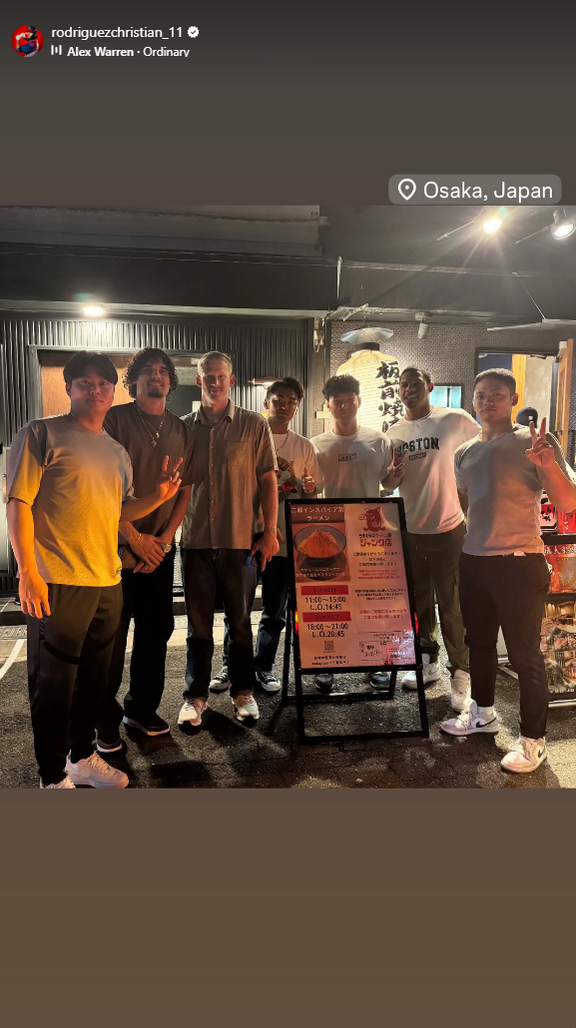 中日・C.ロドリゲス、ファームでの食事会の様子を公開する