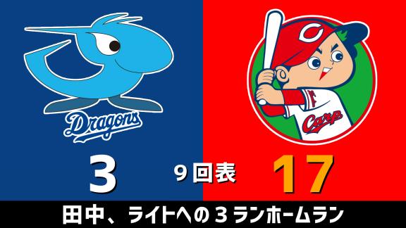 10月30日(金)　セ・リーグ公式戦「中日vs.広島」　スコア速報