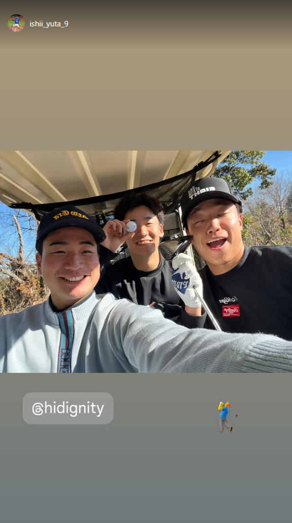 中日・石伊雄太がゴルフへ