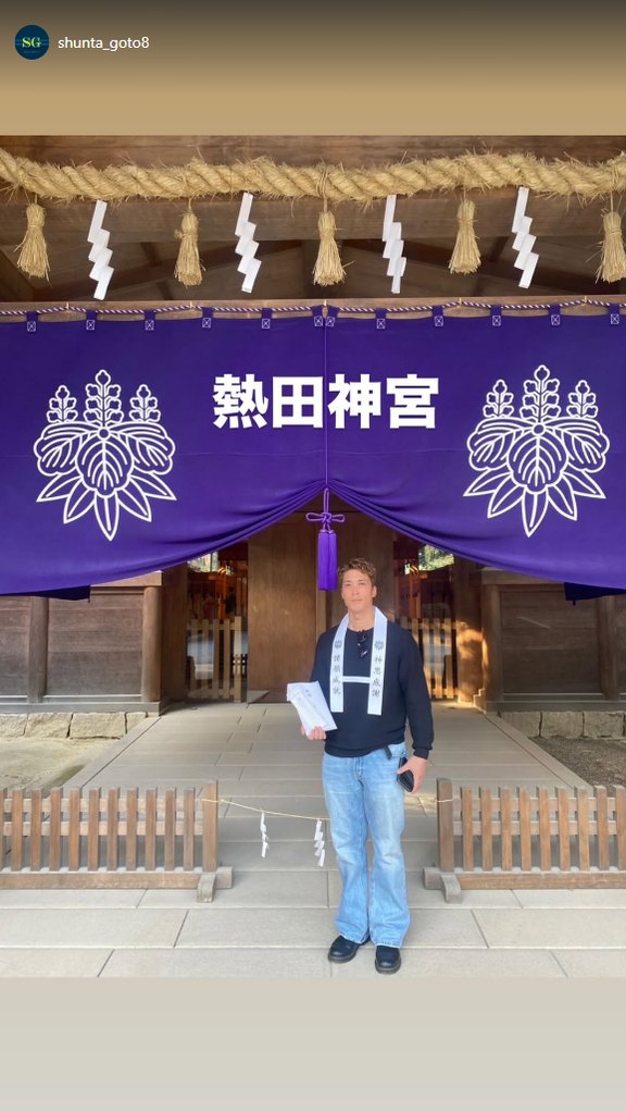 中日・後藤駿太、熱田神宮へ