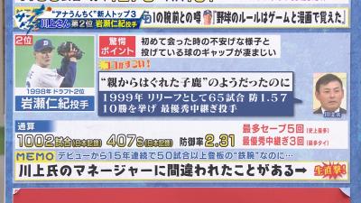 レジェンド・岩瀬仁紀さん、川上憲伸さんのマネージャーに間違えられる「マネージャーさんも大変ですね」