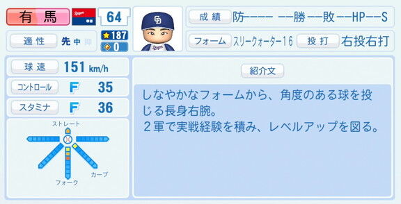 中日・有馬惠叶、『パワプロ2026』9月10日(木)アップデートでの選手能力査定は…？