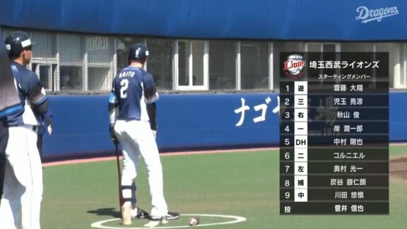 中日・仲地礼亜、3月15日(日) ファーム・リーグ公式戦「中日vs.西武」での登板結果