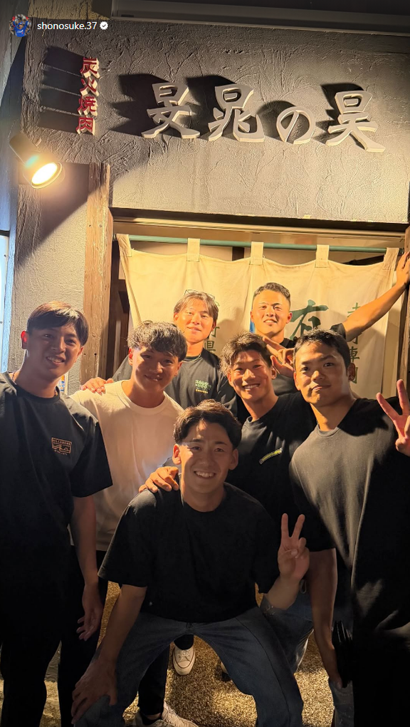 中日・濱将乃介、根尾昂、尾田剛樹、仲地礼亜、川上理偉、村松開人、石橋康太で焼き肉へ