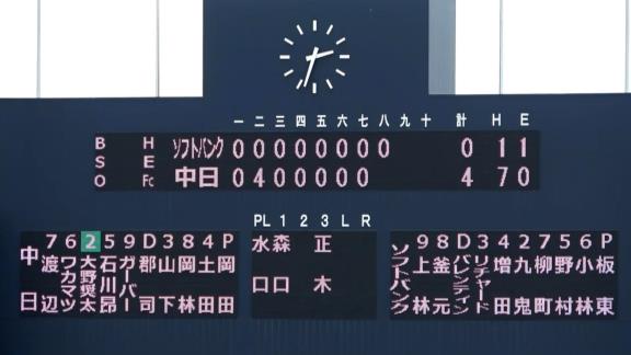 中日・大野奨太、ファームで今季第1号となる満塁ホームランを放つ！！！　中日2軍打線は一挙8得点の猛攻に！【動画】