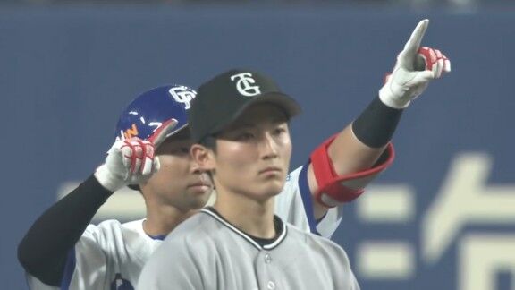 タイムリーヒットを放った中日・田中幹也がコメント