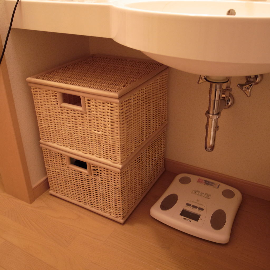 無印良品 重なるブリ材角型バスケット 大 (V) 約幅35×奥37×高さ24cm