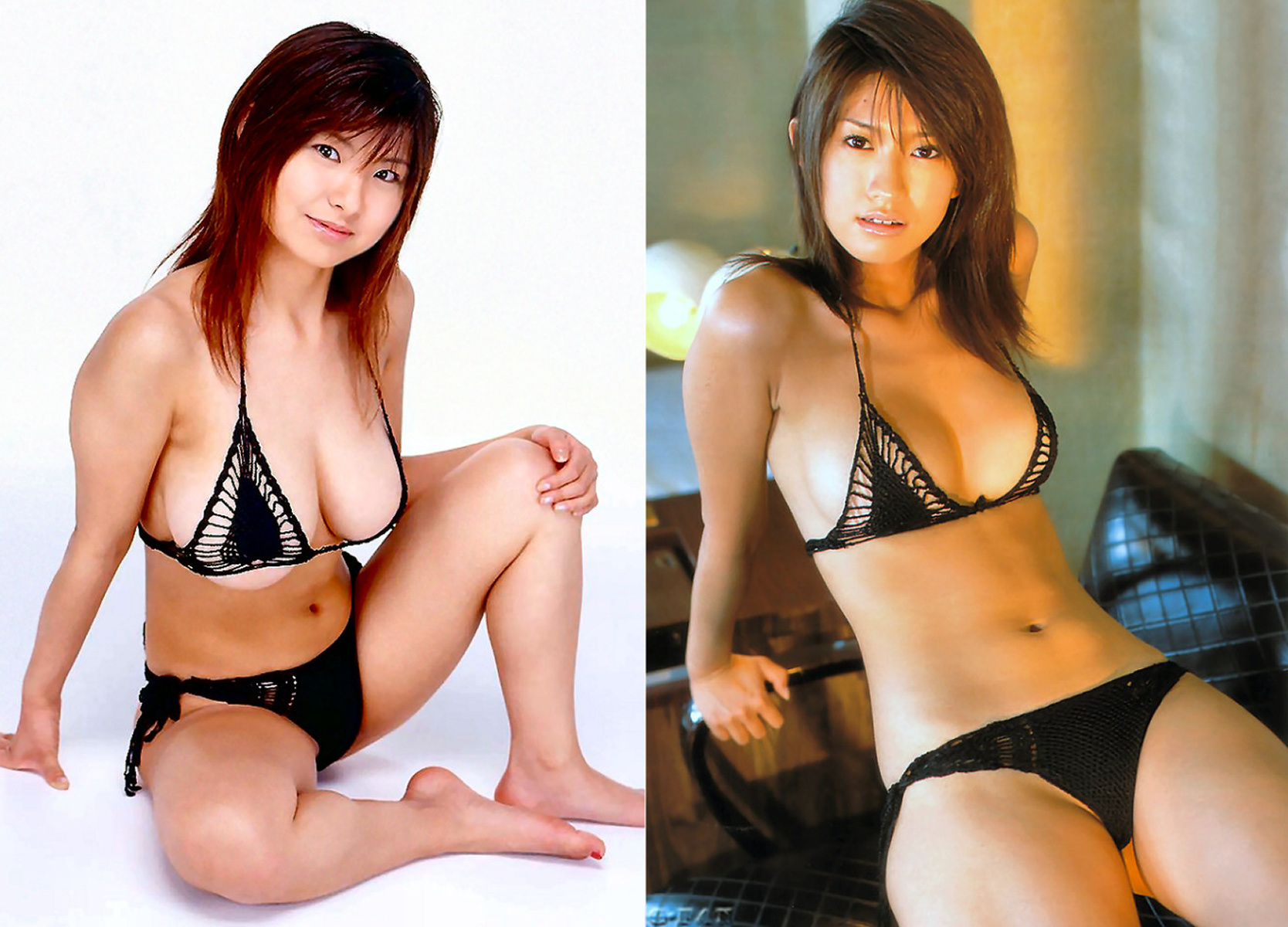 どっちの水着でshow No 394re 花井美理 森下千里 どっちの水着画像館