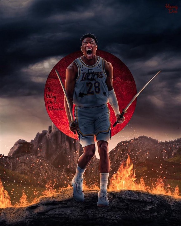 【画像】　アメリカ人さん侍を勘違いしてしまい八村塁がとんでもない姿になってしまうｗｗｗｗｗｗ