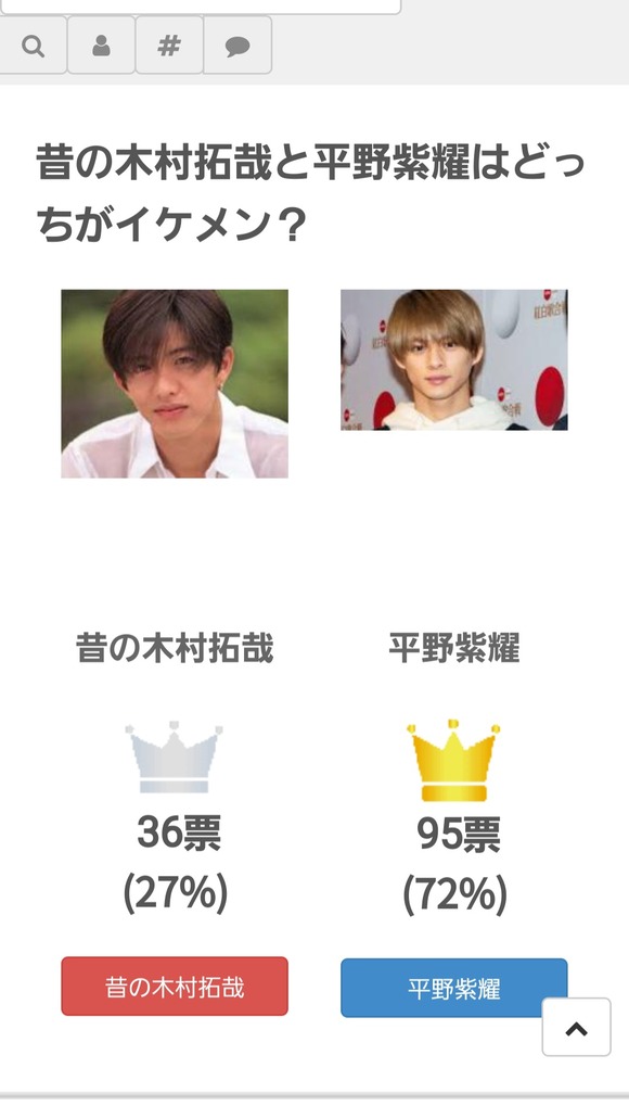【悲報】若者「キムタクより今の若い俳優やジャニーズの方がカッコいい」