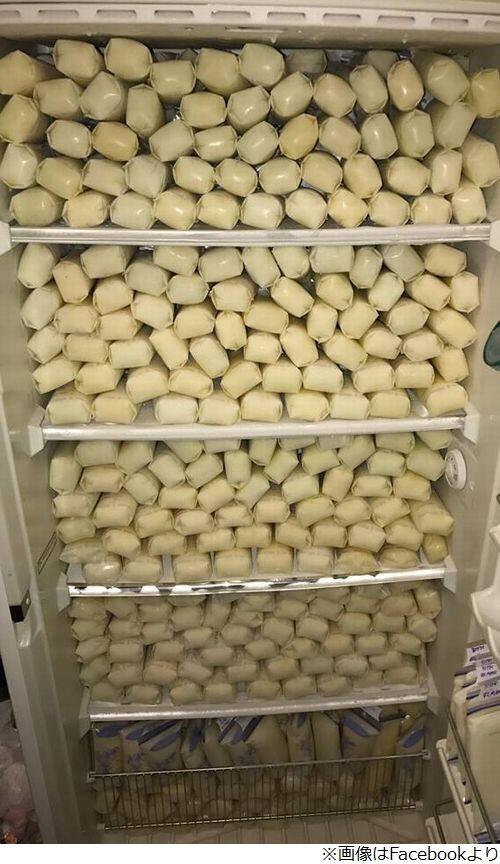 【画像あり】女さん「やだ･･･母乳が止まらない･･･」→母乳分泌過多症の女性、2年間で2トンの母乳を寄付