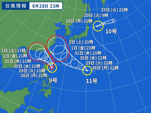 【画像あり】台風11号、無事日本から逸れるｗｗｗｗｗｗｗｗｗｗ