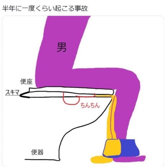 【画像】男の座って用を足す行為、実は滅茶苦茶ハイリスクだったｗｗｗｗｗｗｗｗ