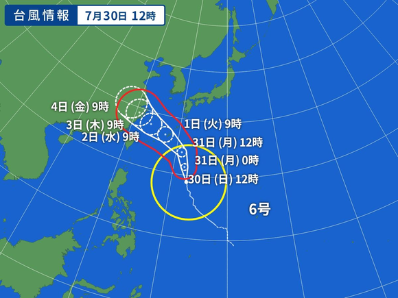 【悲報】 台風6号、中国直撃から日本直撃に進路変更ｗｗｗｗｗｗｗｗｗｗ