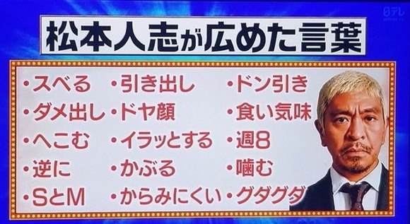【朗報】　松本人志さんが広めた言葉一覧ｗｗｗｗｗｗｗｗｗｗｗｗ