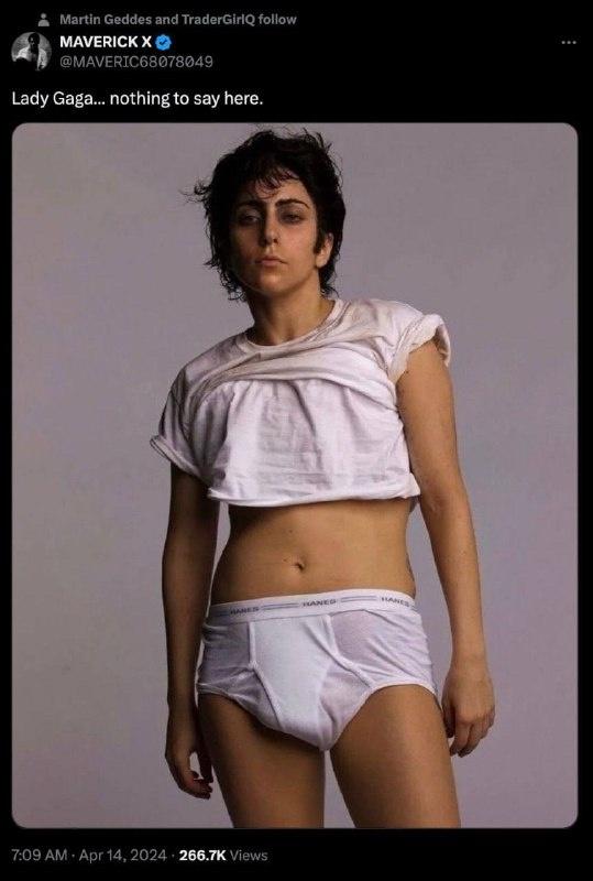 【悲報】レディガガさん、男装をするも一線を越えてしまう・・・・・・・・・・・・・