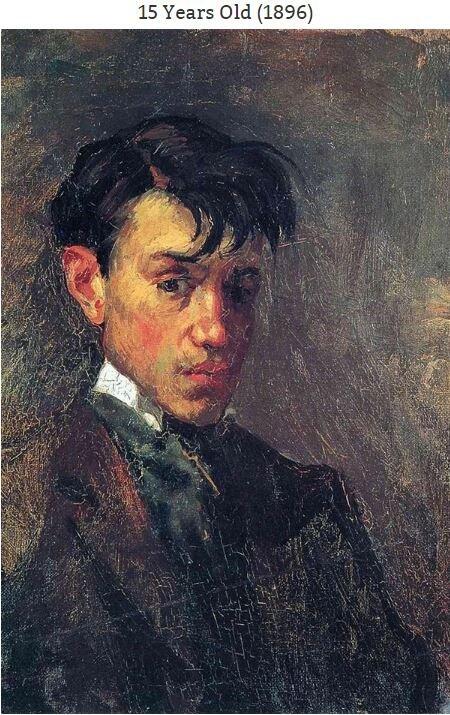 【悲報】ピカソの「自画像」が完全崩壊するまでをご覧くださいｗｗｗｗｗ