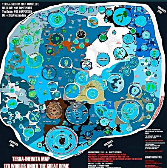 フラットアースの地図