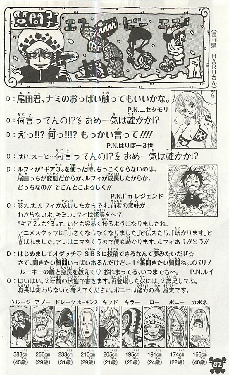 ワンピース 単行本持ってないから確認出来ないけどギア3使った後チビになる設定いつ克服したっけ ワンピースネタバレ収集所