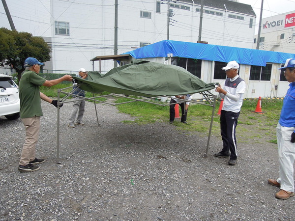 5.帆布を被せる